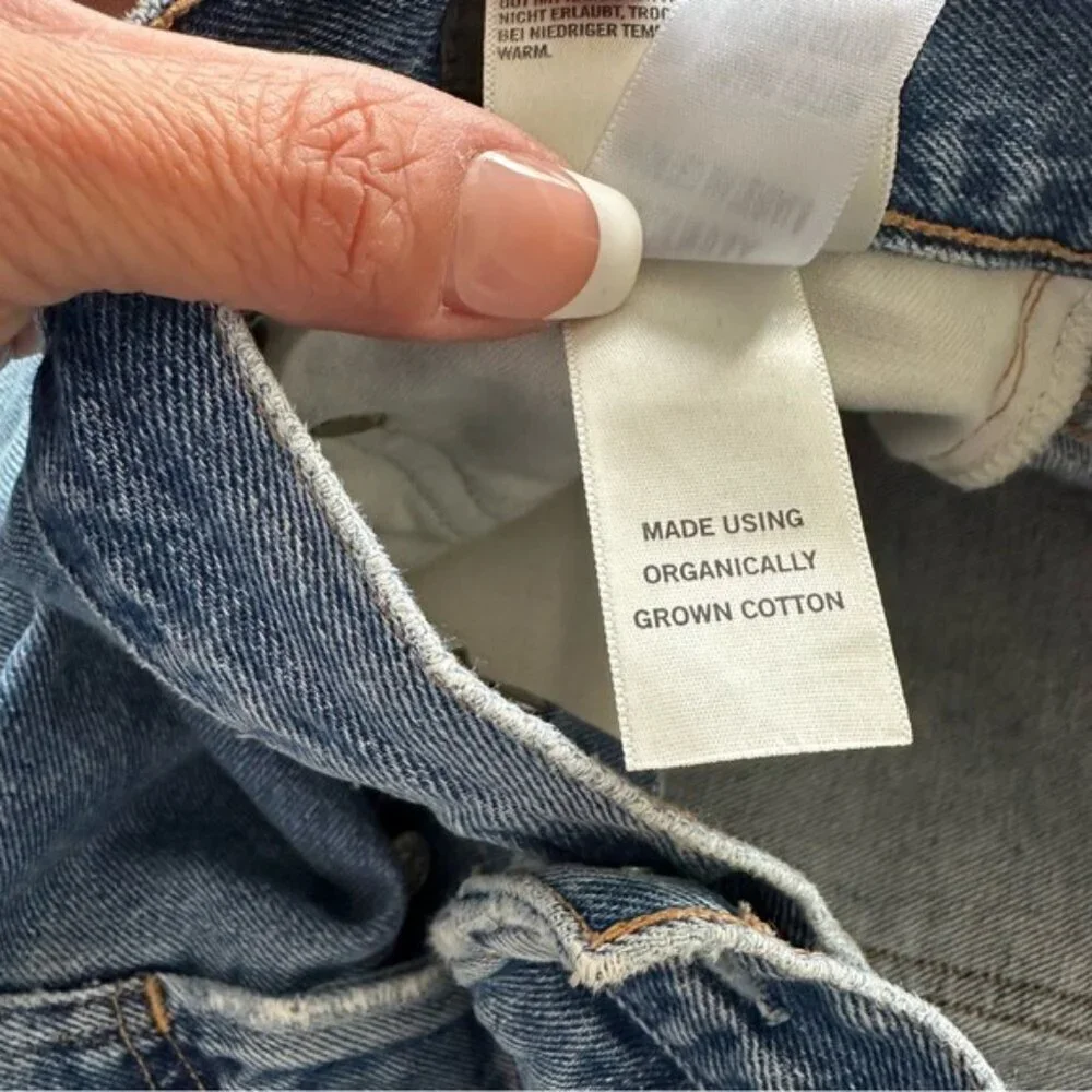 Agolde Feel Good Jamie Distressed Organic Cotton High Rise Button Fly Jeans 29 - Picture 14 of 15